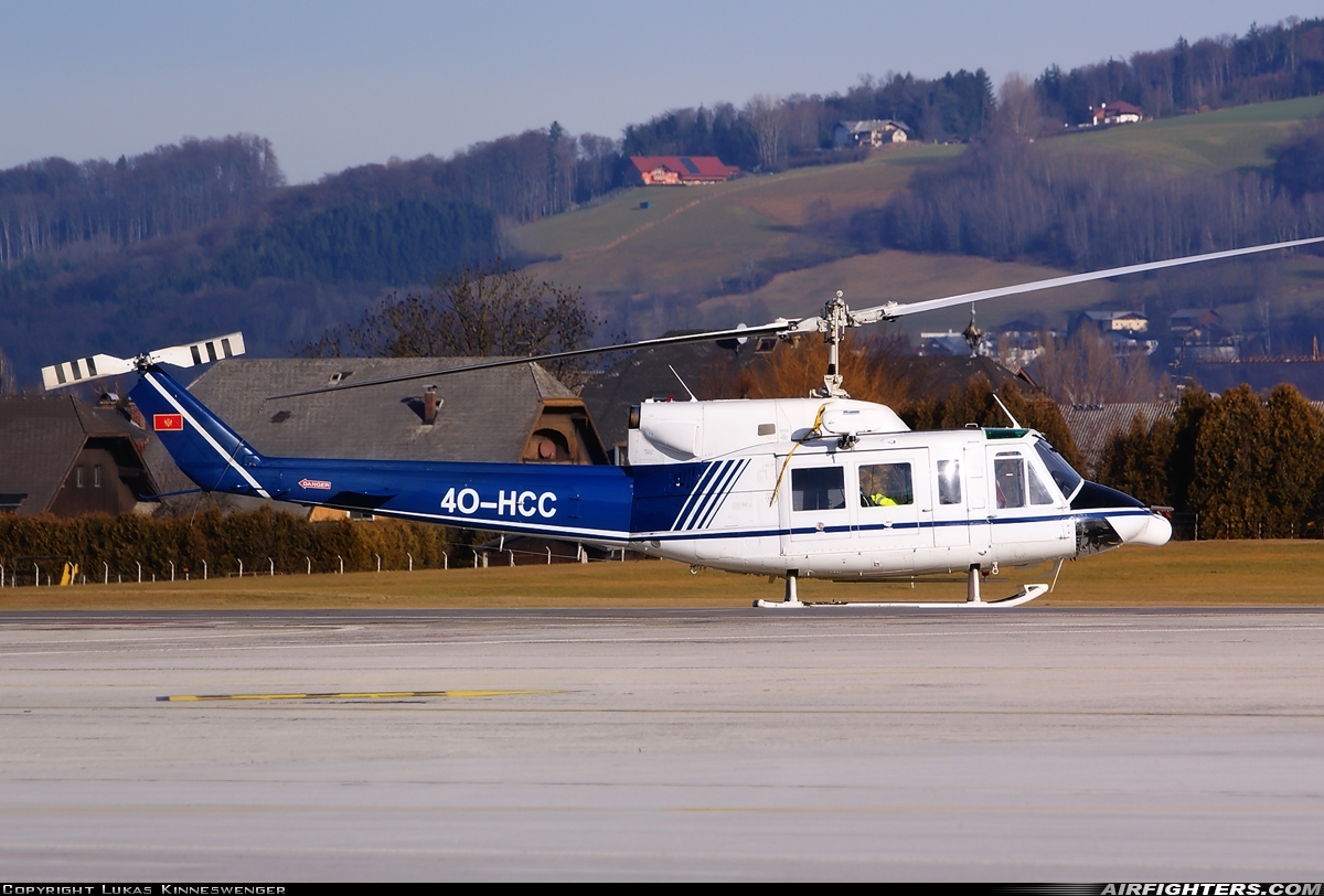 Montenegro - Police Agusta-Bell AB-212 4O-HCC at Salzburg - W.A. Mozart (Maxglan) (SZG / LOWS), Austria