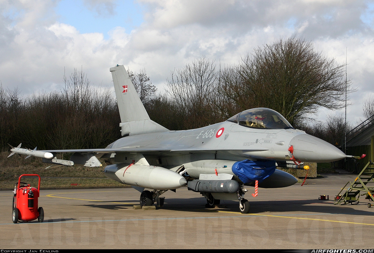 Denmark - Air Force General Dynamics F-16AM Fighting Falcon E-606 at Leeuwarden (LWR / EHLW), Netherlands