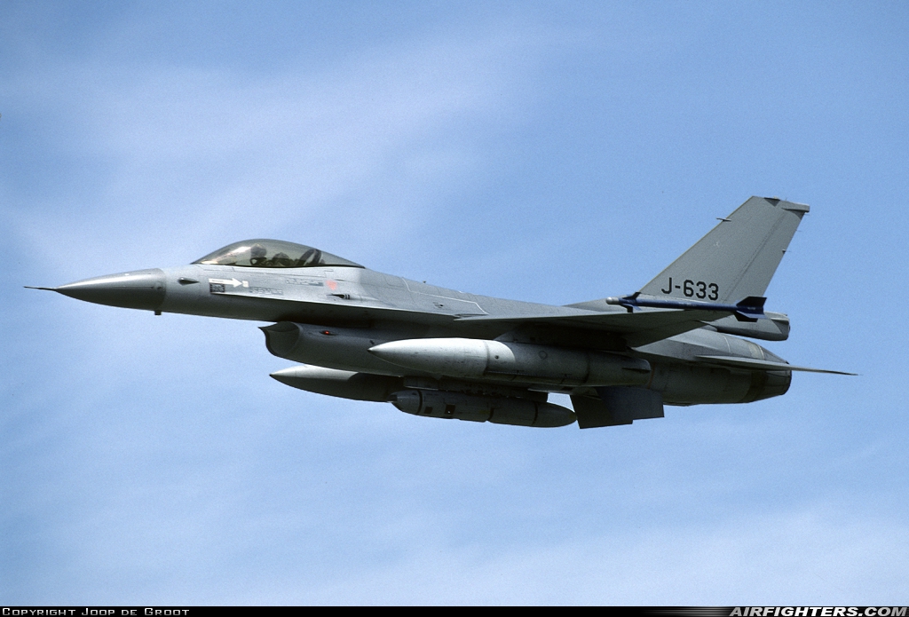 Netherlands - Air Force General Dynamics F-16A Fighting Falcon J-633 at Fairford (FFD / EGVA), UK