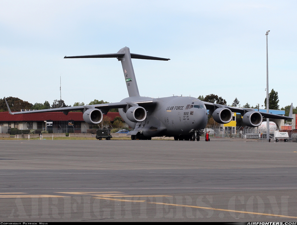 USA - Air Force Boeing C-17A Globemaster III 09-9212 at Christchurch - Int. (CHC / NZCH), New Zealand