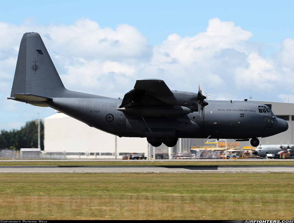 New Zealand - Air Force Lockheed C-130H Hercules (L-382) NZ7003 at Christchurch - Int. (CHC / NZCH), New Zealand