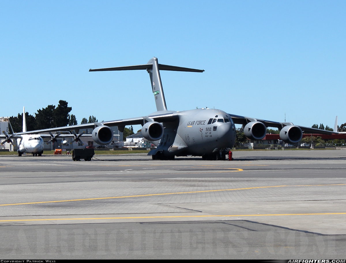 USA - Air Force Boeing C-17A Globemaster III 09-9212 at Christchurch - Int. (CHC / NZCH), New Zealand
