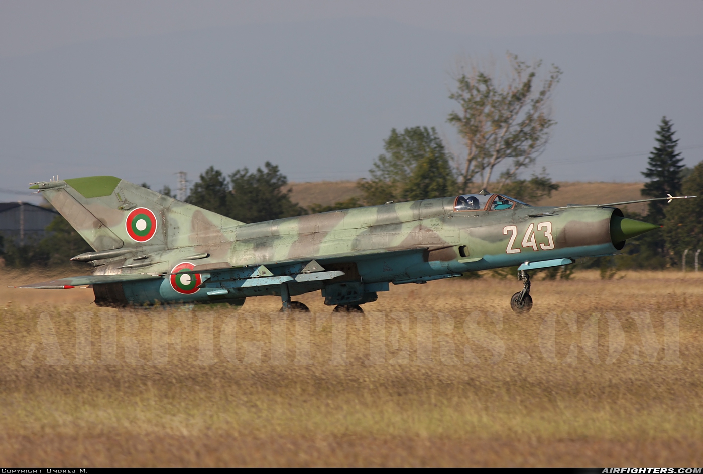 Bulgaria - Air Force Mikoyan-Gurevich MiG-21bis SAU 243 at Plovdiv (- Krumovo) (PDV / LBPD), Bulgaria