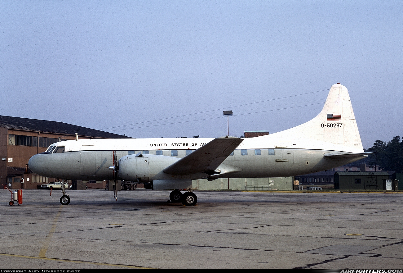USA - Air Force Convair C-131D 55-0297 at Ramstein (- Landstuhl) (RMS / ETAR), Germany