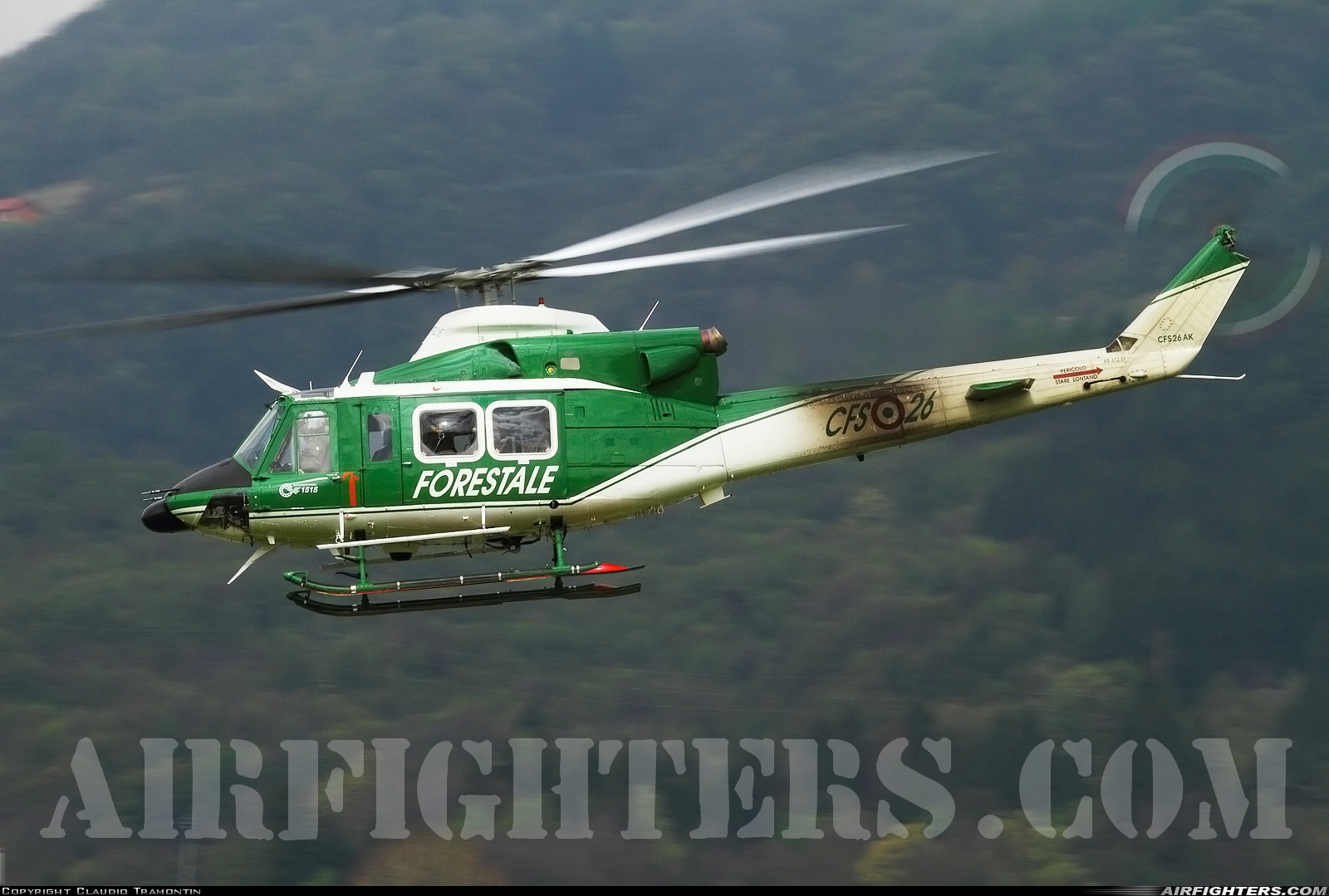 Italy - Corpo Forestale dello Stato Agusta-Bell AB-412EP Grifone CFS26AK at Belluno (LIDB), Italy