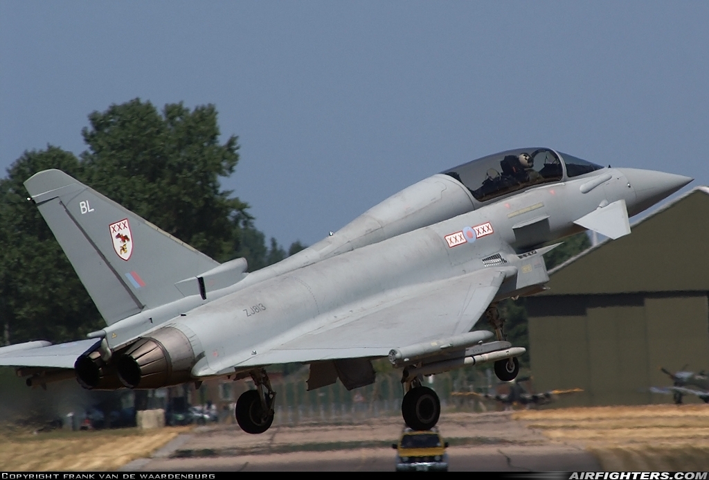 UK - Air Force Eurofighter Typhoon T1 ZJ813 / BL at Coningsby (EGXC), UK