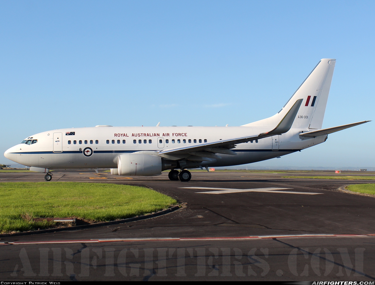 Australia - Air Force Boeing 737-7DT BBJ A36-001 at Auckland - Int. (AKL / NZAA), New Zealand