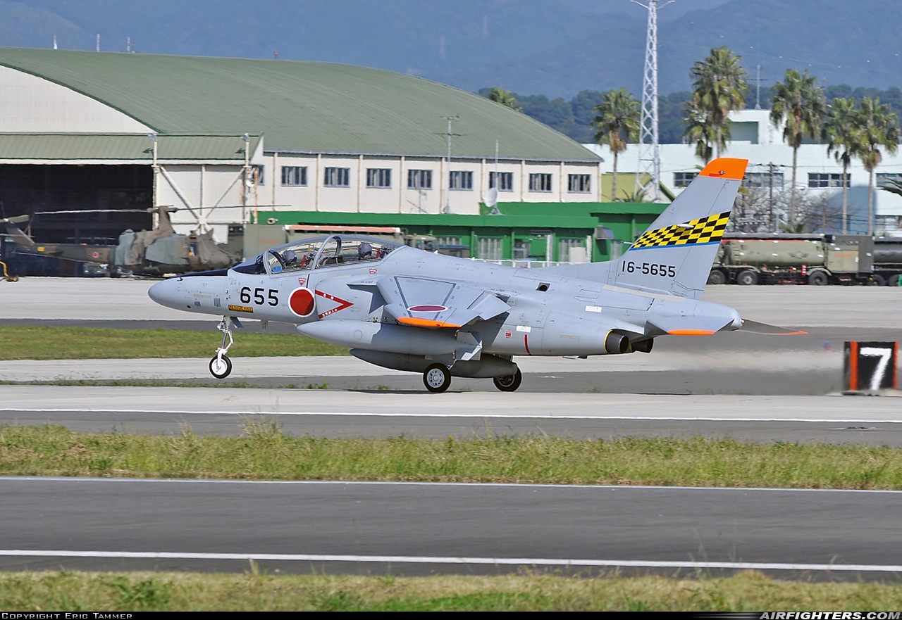 Japan - Air Force Kawasaki T-4 16-5655 at Nyutabaru (RJFN), Japan