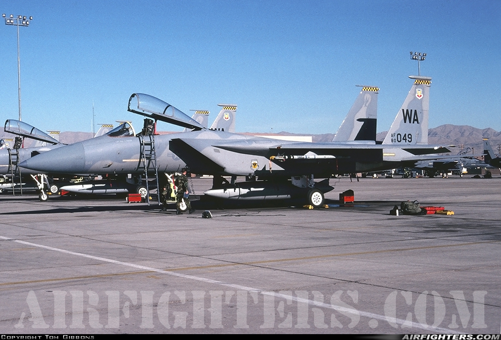 USA - Air Force McDonnell Douglas F-15C Eagle 80-0049 at Las Vegas - Nellis AFB (LSV / KLSV), USA