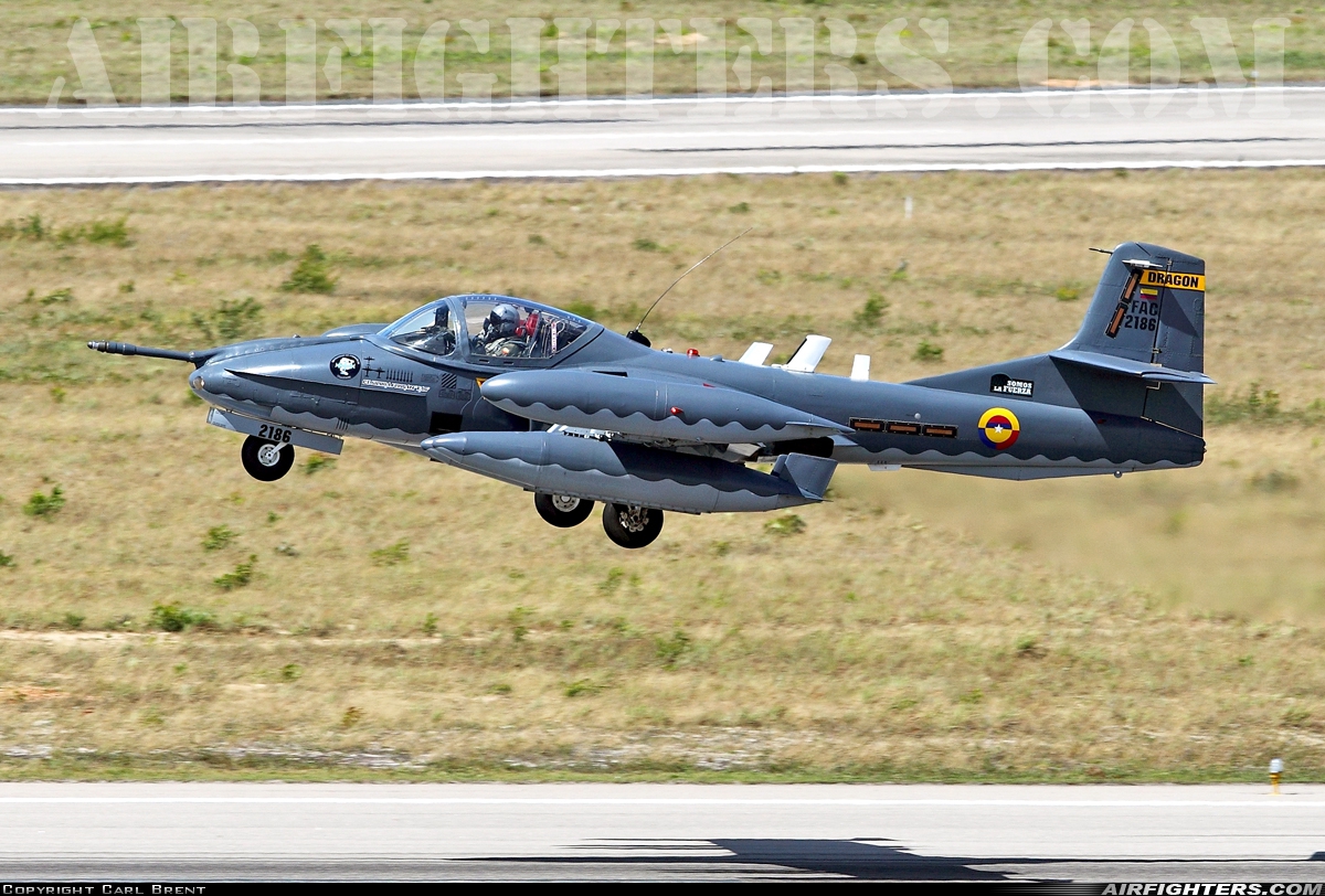 Colombia - Air Force Cessna A-37B Dragonfly FAC2186 at Natal - Augusto Severo (NAT / SBNT), Brazil
