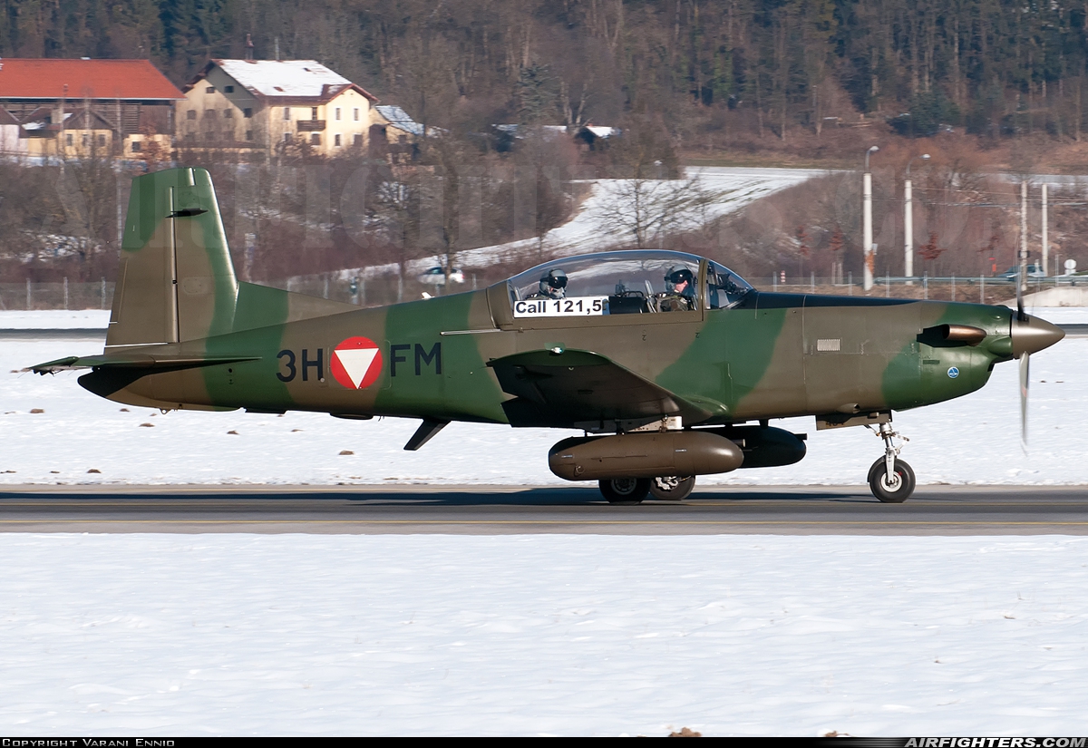 Austria - Air Force Pilatus PC-7 Turbo Trainer 3H-FM at Innsbruck - Kranebitten (INN / LOWI), Austria