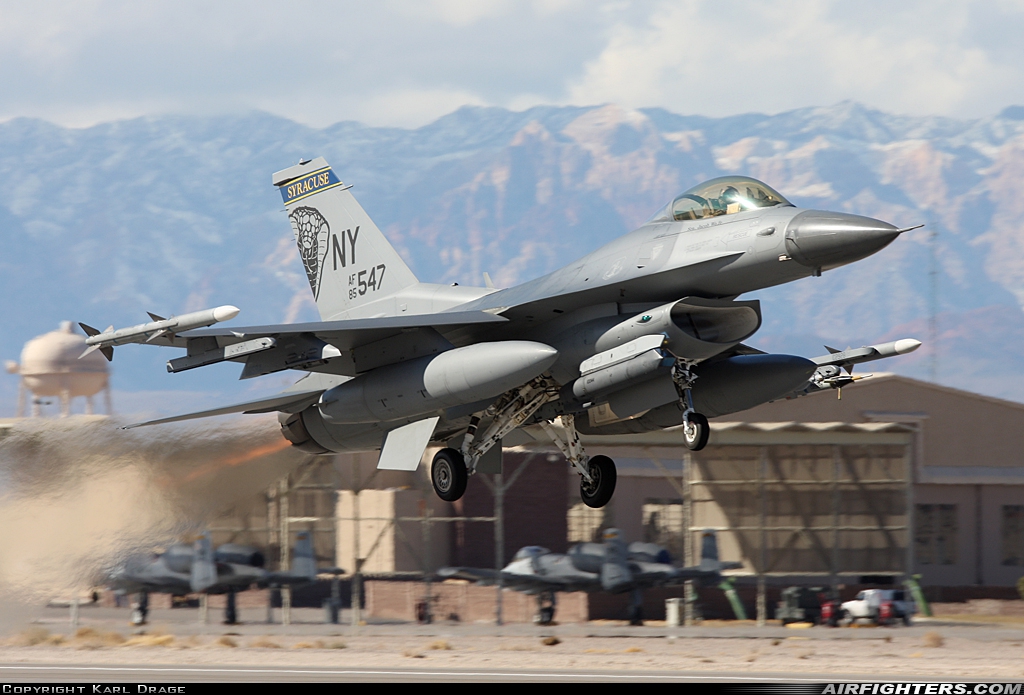 USA - Air Force General Dynamics F-16C Fighting Falcon 85-1547 at Las Vegas - Nellis AFB (LSV / KLSV), USA