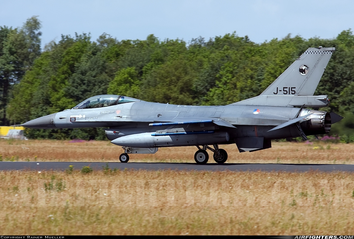 Netherlands - Air Force General Dynamics F-16AM Fighting Falcon J-515 at Uden - Volkel (UDE / EHVK), Netherlands