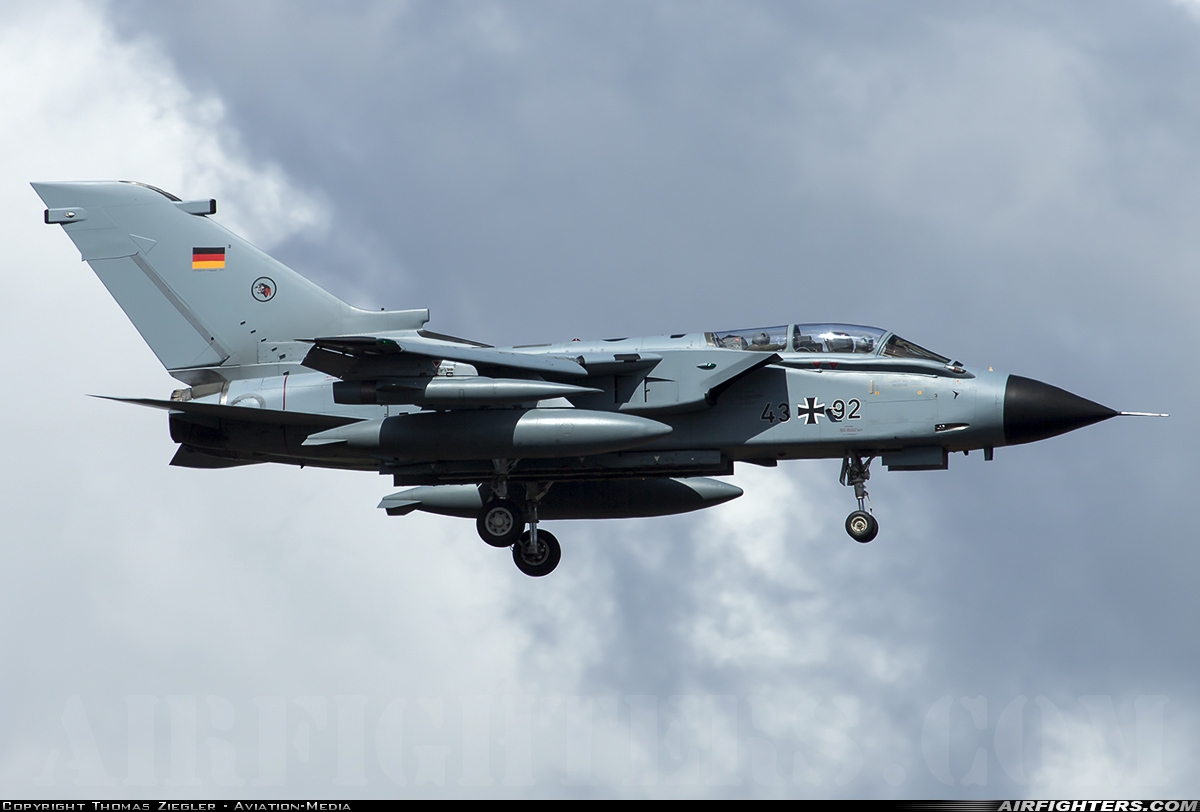 Germany - Air Force Panavia Tornado IDS(T) 43+92 at Schleswig (- Jagel) (WBG / ETNS), Germany