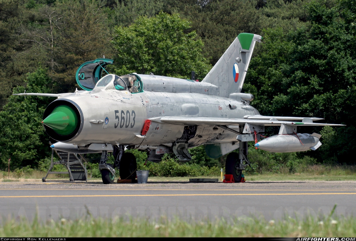 Czech Republic - Air Force Mikoyan-Gurevich MiG-21MFN 5603 at Kleine Brogel (EBBL), Belgium