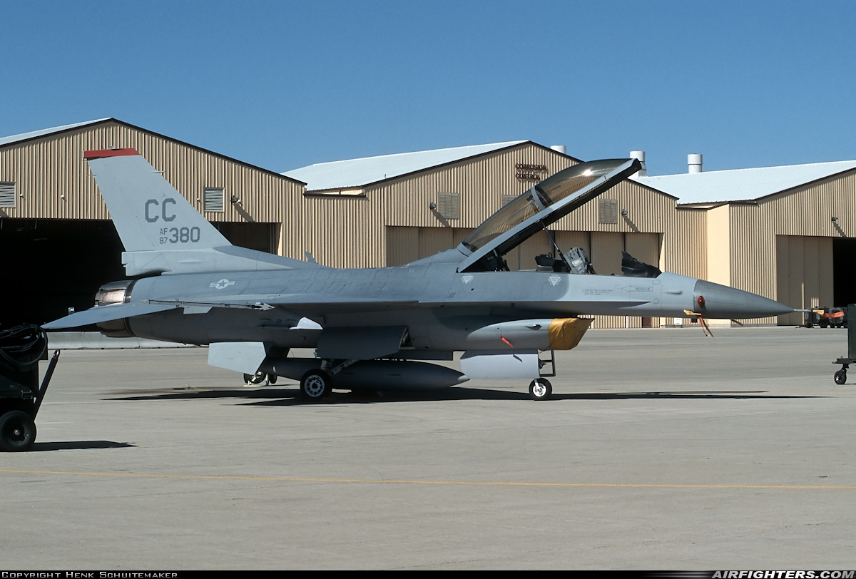 USA - Air Force General Dynamics F-16D Fighting Falcon 87-0380 at Clovis - Cannon AFB (CVS / KCVS), USA