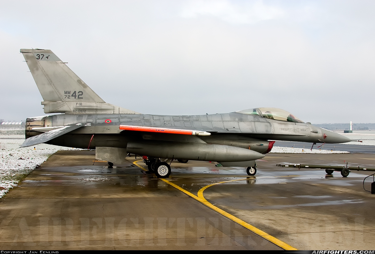 Italy - Air Force General Dynamics F-16A/ADF Fighting Falcon MM7242 at Florennes (EBFS), Belgium