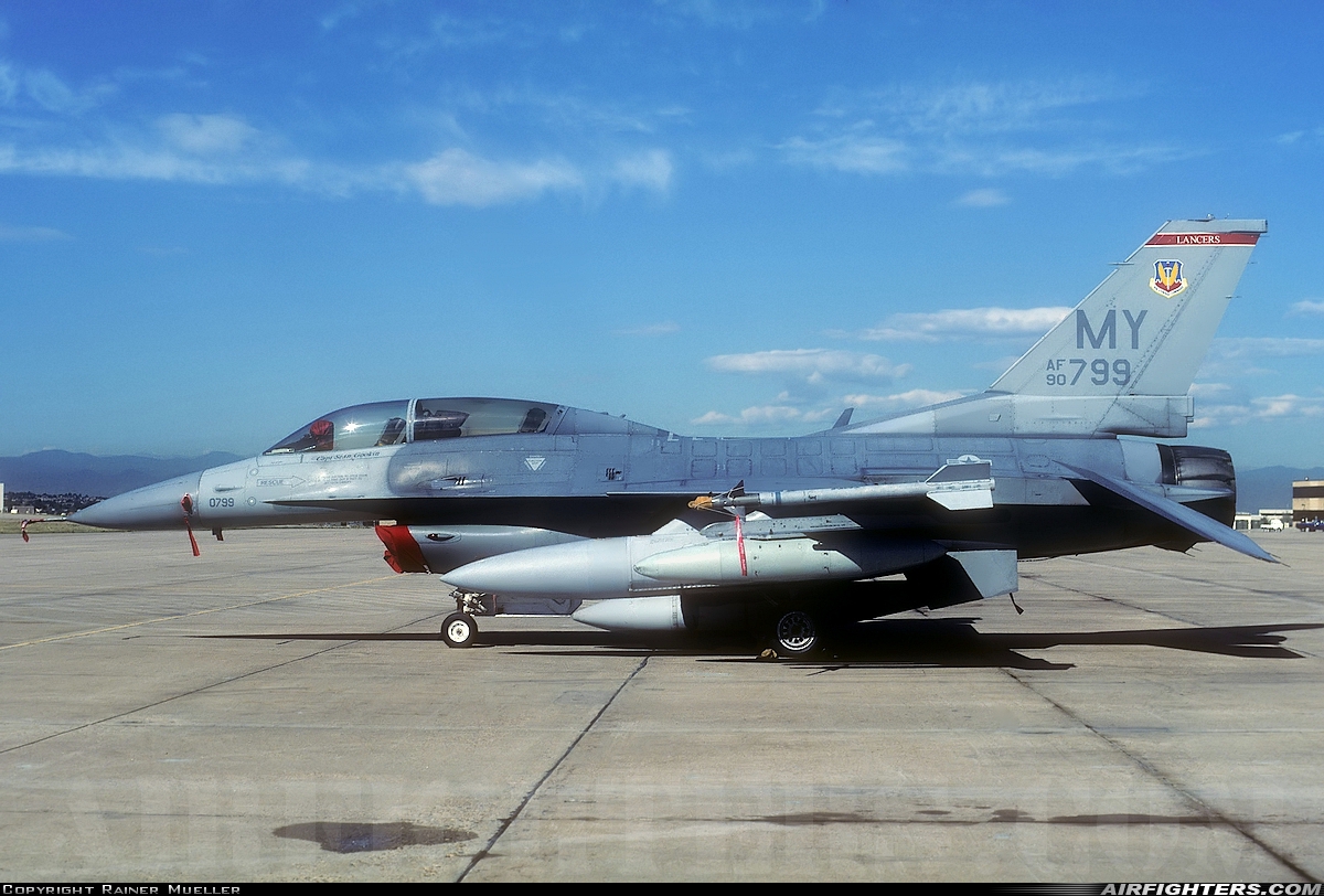 USA - Air Force General Dynamics F-16D Fighting Falcon 90-0799 at Denver - Aurora (Buckley AFB) (BKF / KBKF), USA