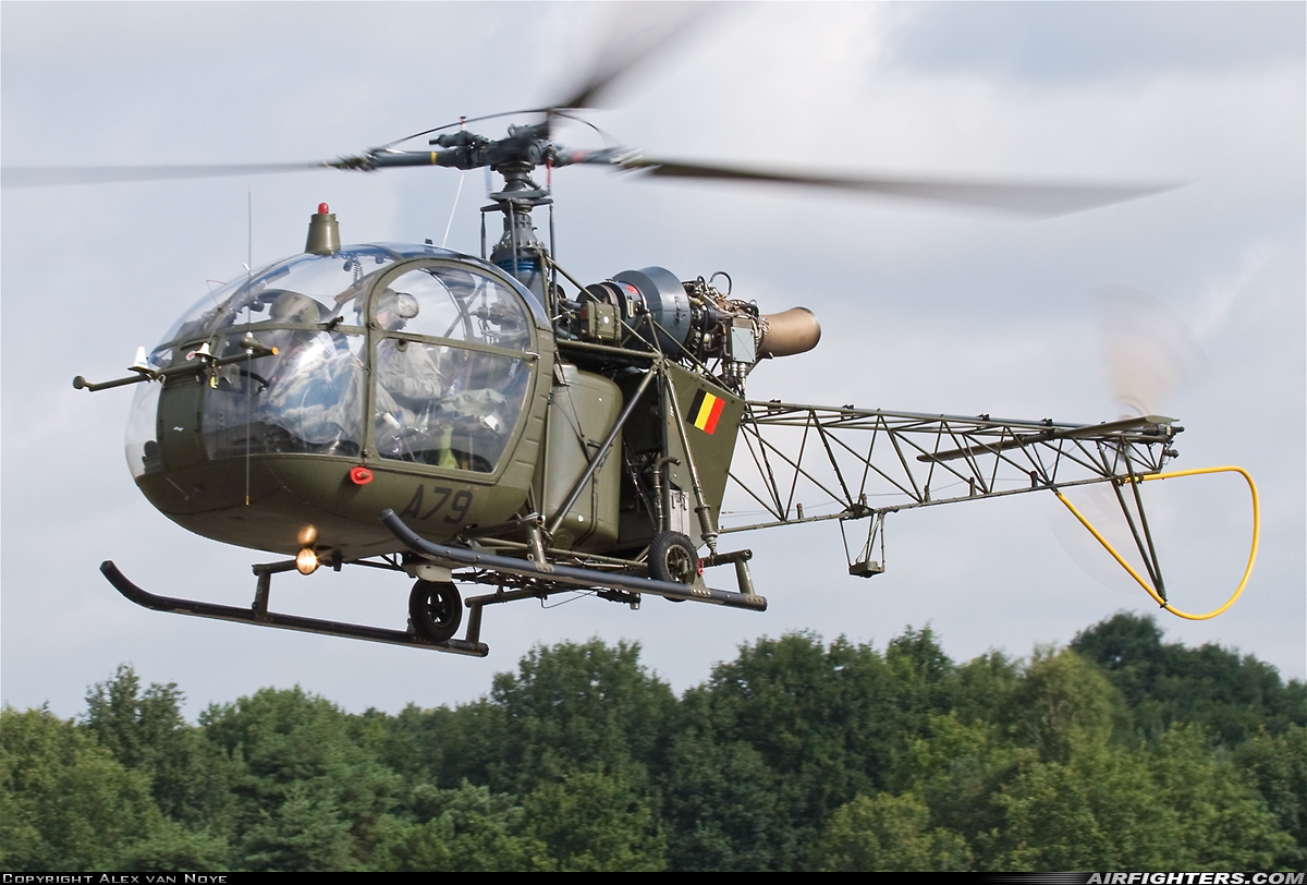 Belgium - Air Force Sud Aviation SA.318C Alouette II A79 at Kleine Brogel (EBBL), Belgium