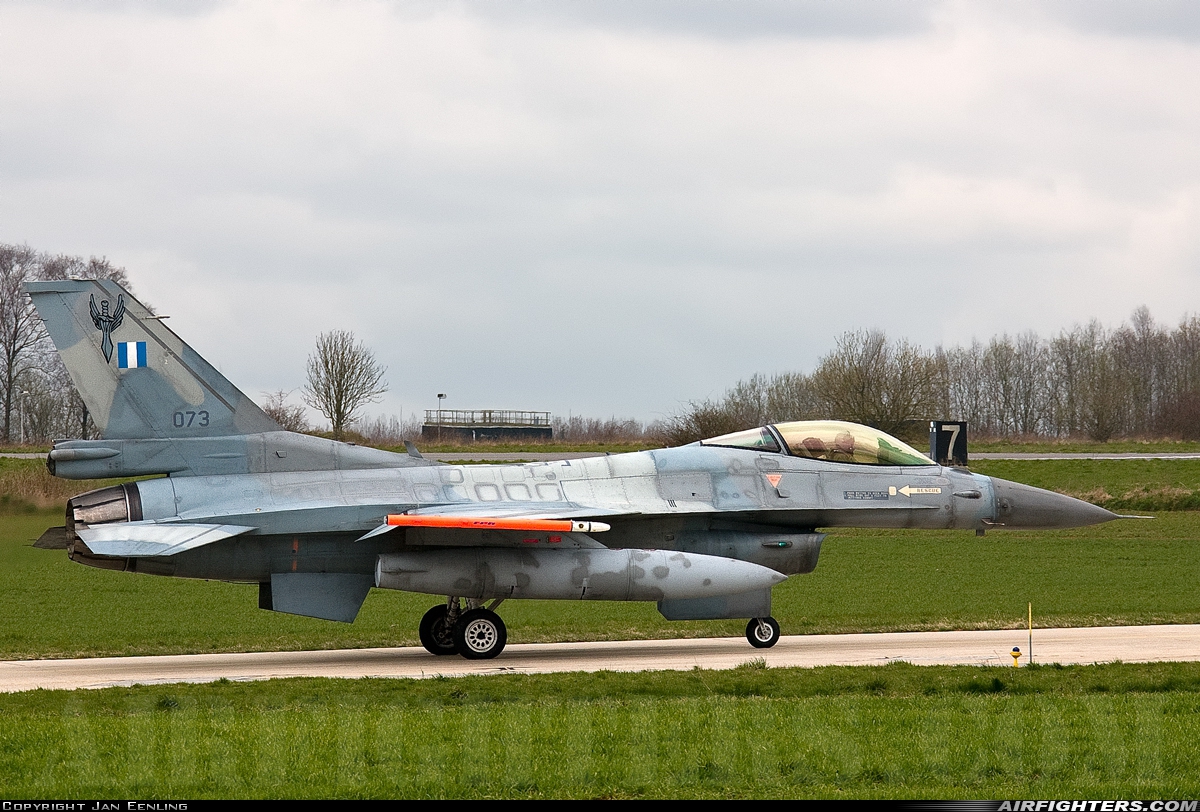 Greece - Air Force General Dynamics F-16C Fighting Falcon 073 at Florennes (EBFS), Belgium