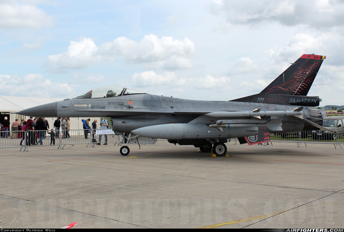 Belgium - Air Force General Dynamics F-16AM Fighting Falcon FA-68 at Florennes (EBFS), Belgium