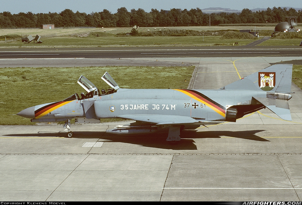 Germany - Air Force McDonnell Douglas F-4F Phantom II 37+61 at Hopsten (Rheine -) (ETNP), Germany