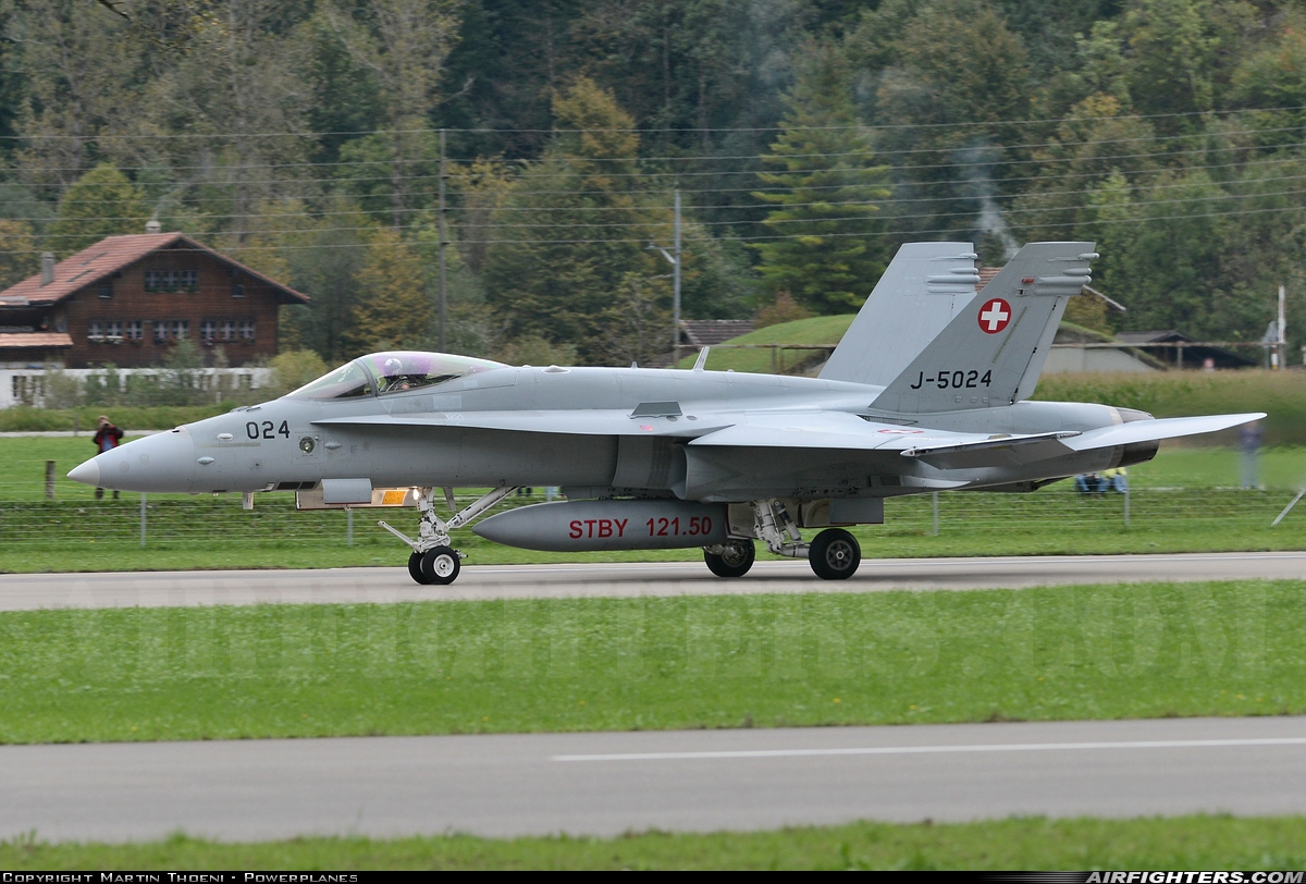 Switzerland - Air Force McDonnell Douglas F/A-18C Hornet J-5024 at Meiringen (LSMM), Switzerland