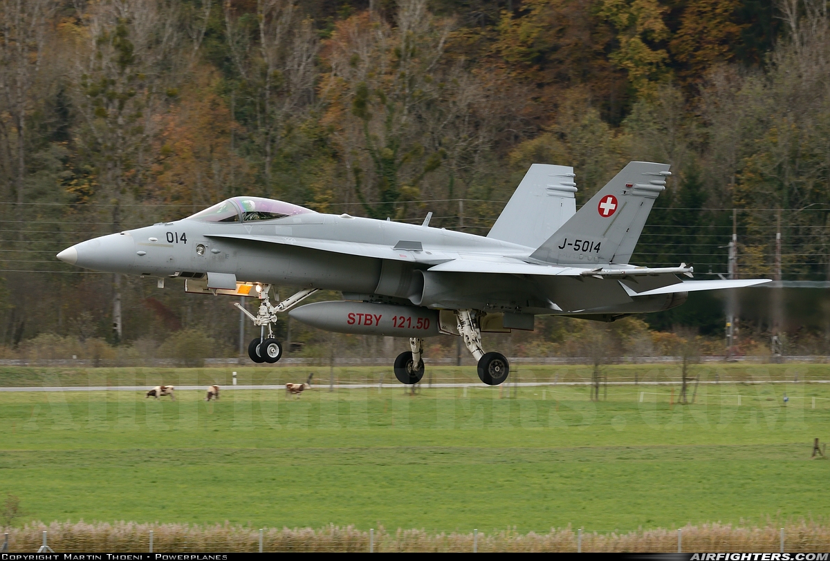 Switzerland - Air Force McDonnell Douglas F/A-18C Hornet J-5014 at Meiringen (LSMM), Switzerland