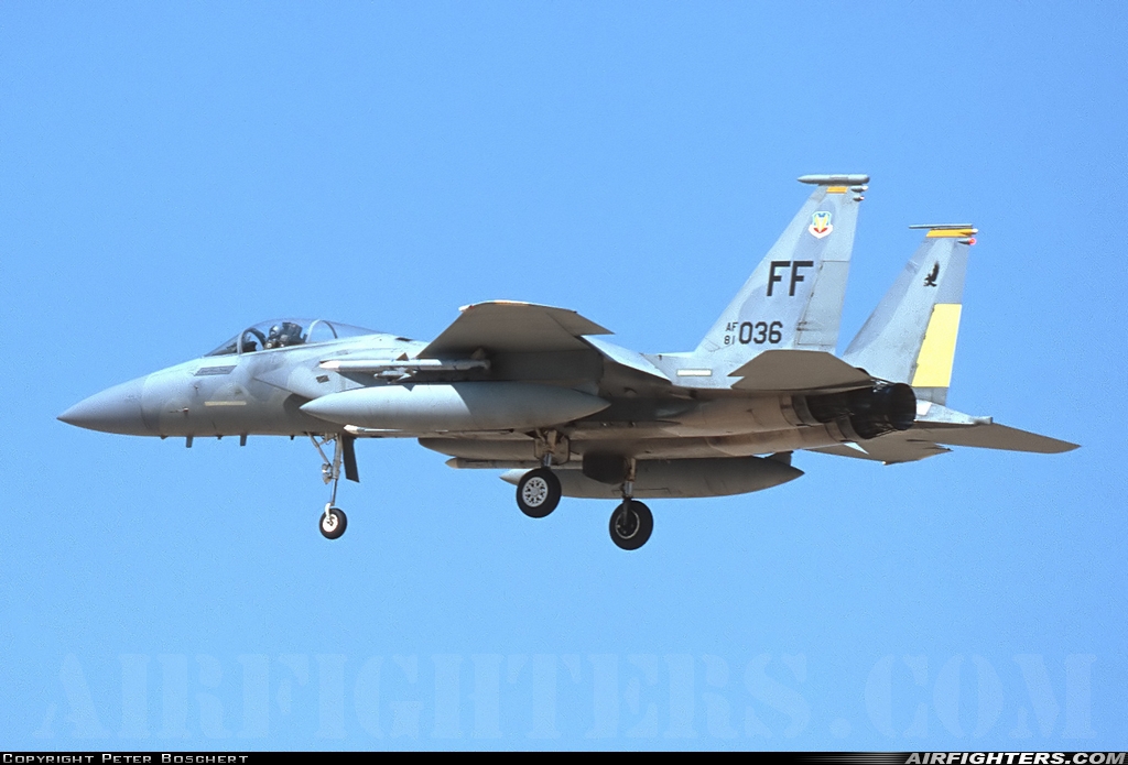 USA - Air Force McDonnell Douglas F-15C Eagle 81-0036 at Las Vegas - Nellis AFB (LSV / KLSV), USA