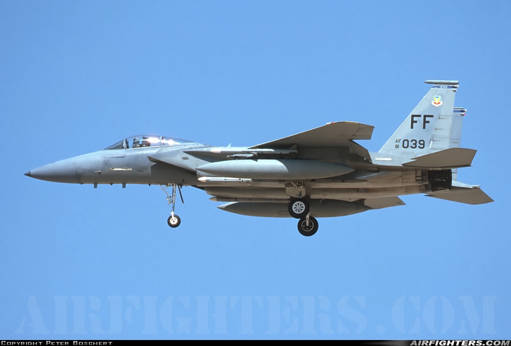 USA - Air Force McDonnell Douglas F-15C Eagle 81-0039 at Las Vegas - Nellis AFB (LSV / KLSV), USA