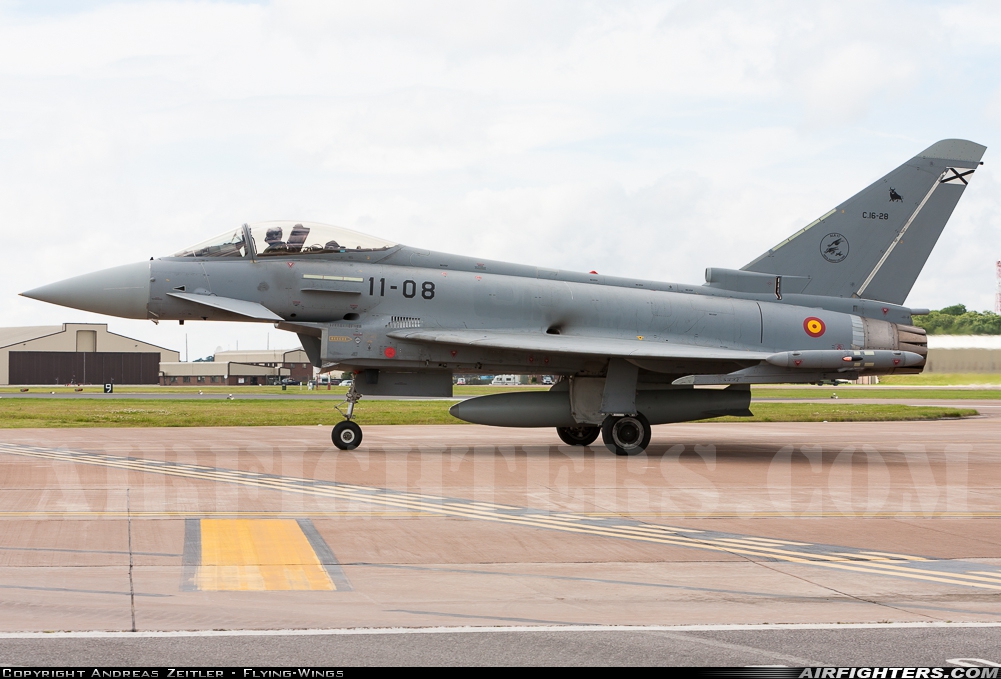 Spain - Air Force Eurofighter C-16 Typhoon (EF-2000S) C.16-28 at Fairford (FFD / EGVA), UK