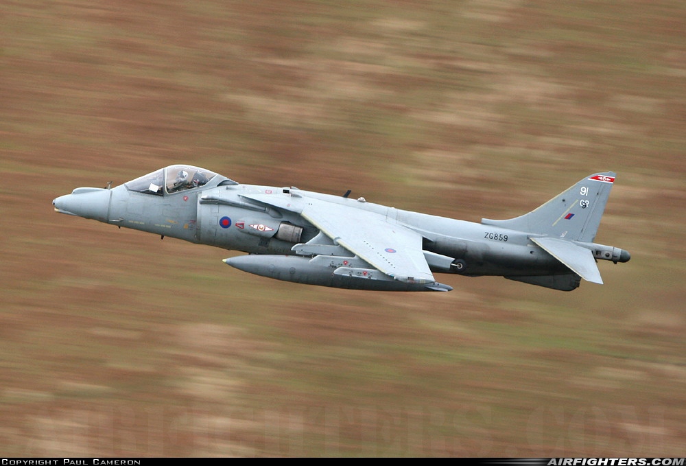 UK - Air Force British Aerospace Harrier GR.9 ZG859 at Off-Airport - Machynlleth Loop Area, UK