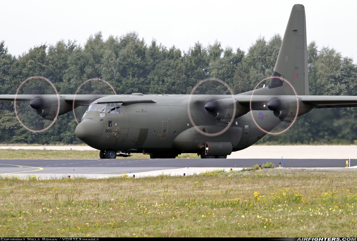 UK - Air Force Lockheed Martin Hercules C5 (C-130J / L-382) ZH885 at Eindhoven (- Welschap) (EIN / EHEH), Netherlands
