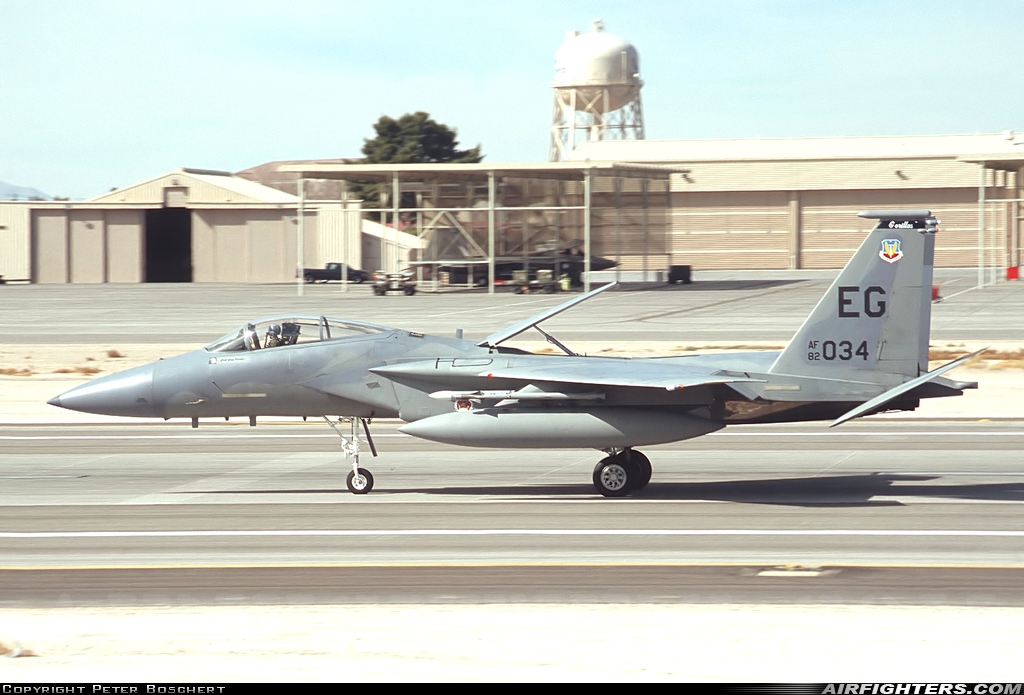 USA - Air Force McDonnell Douglas F-15C Eagle 82-0034 at Las Vegas - Nellis AFB (LSV / KLSV), USA