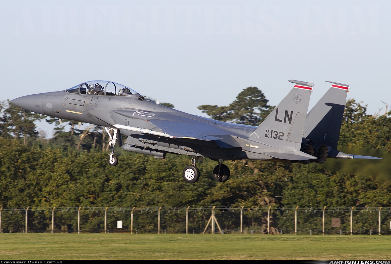 USA - Air Force McDonnell Douglas F-15E Strike Eagle 98-0132 at Lakenheath (LKZ / EGUL), UK