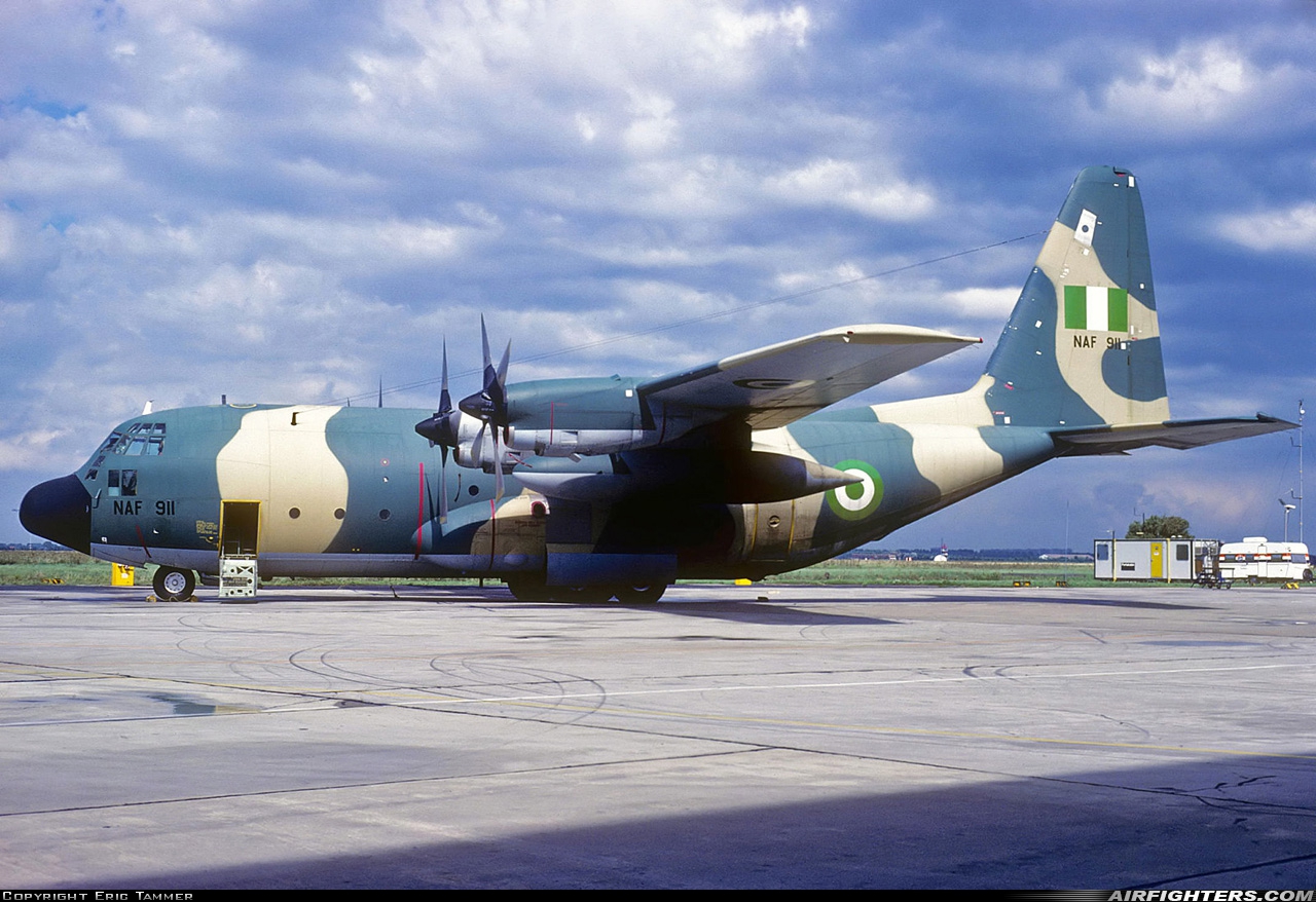 Nigeria - Air Force Lockheed C-130H Hercules (L-382) NAF911 at Amsterdam - Schiphol (AMS / EHAM), Netherlands