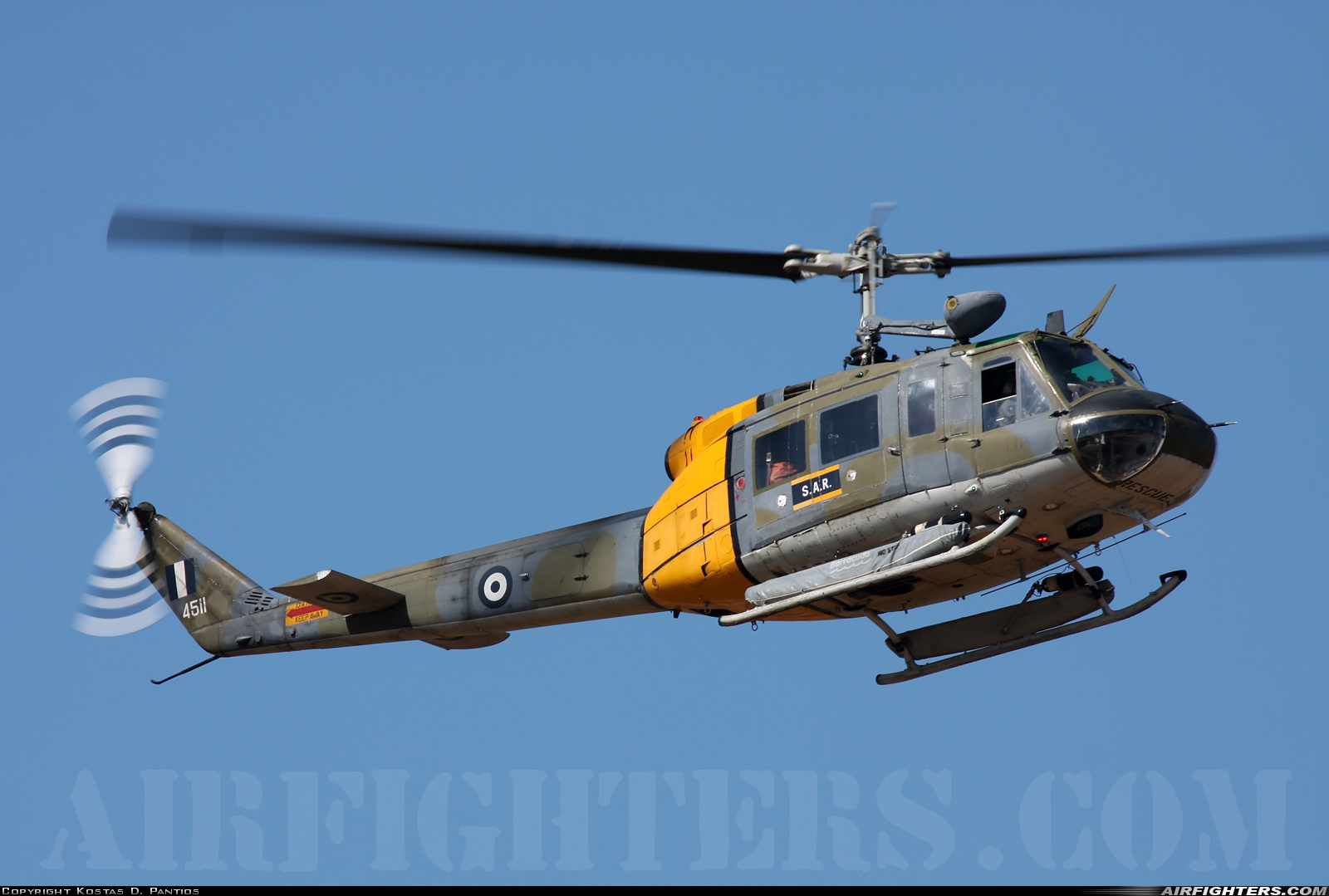 Greece - Air Force Agusta-Bell AB-205A-1 4511 at Araxos (GPA / LGRX), Greece