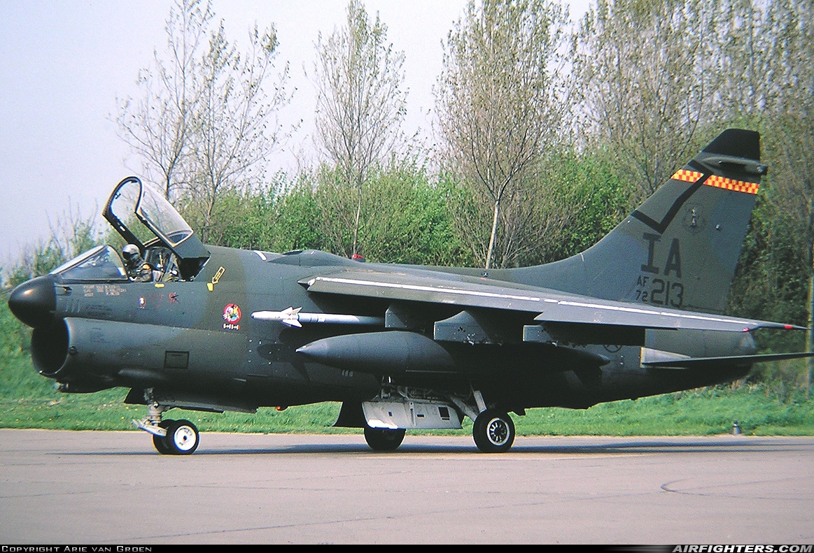 USA - Air Force LTV Aerospace A-7D Corsair II 72-0213 at Leeuwarden (LWR / EHLW), Netherlands