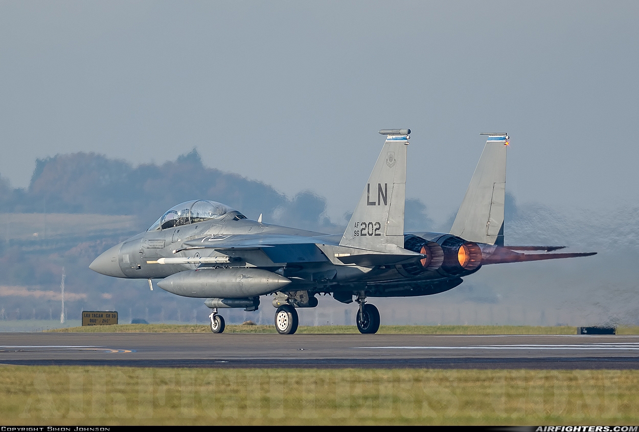 USA - Air Force McDonnell Douglas F-15E Strike Eagle 96-0202 at Lakenheath (LKZ / EGUL), UK