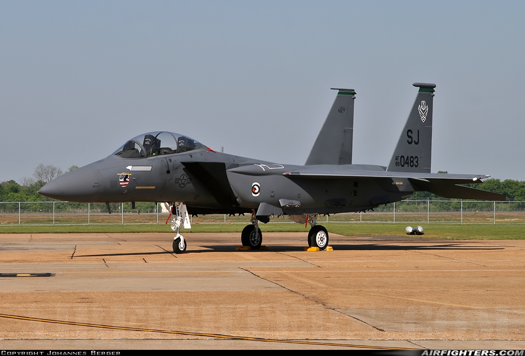 USA - Air Force McDonnell Douglas F-15E Strike Eagle 89-0483 at Bossier City - Barksdale AFB (BAD / KBAD), USA
