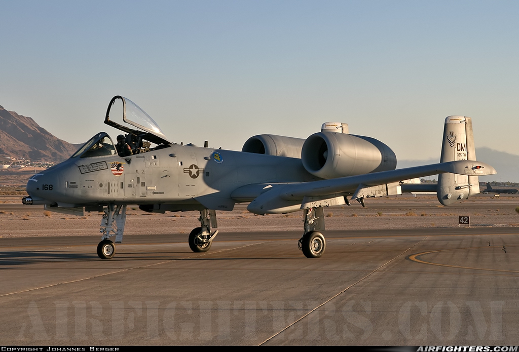 USA - Air Force Fairchild A-10A Thunderbolt II 80-0168 at Las Vegas - Nellis AFB (LSV / KLSV), USA