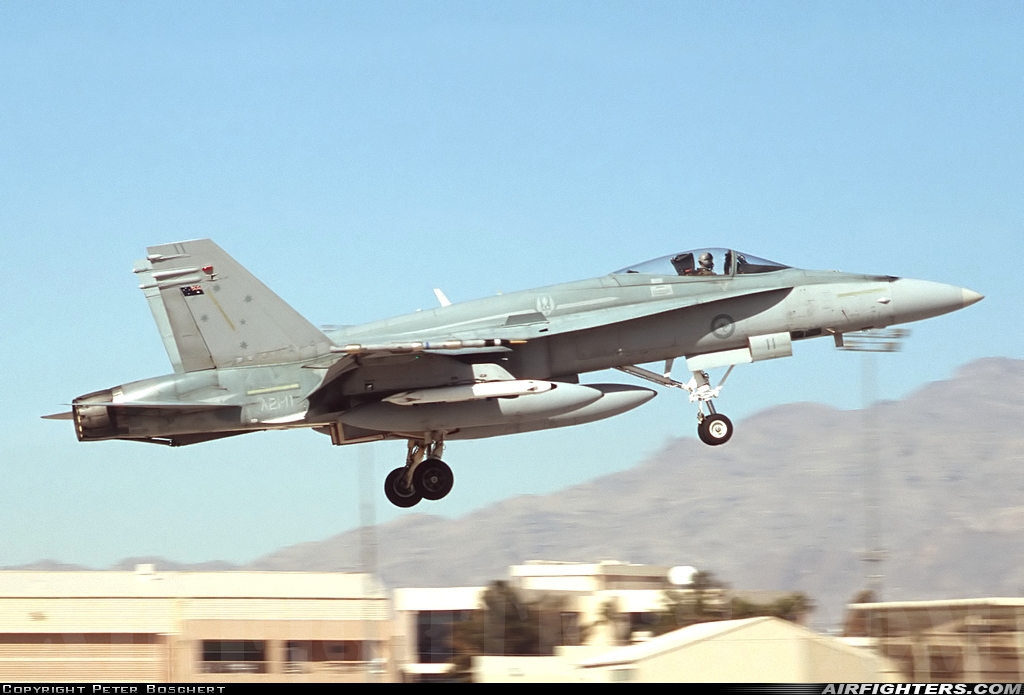 Australia - Air Force McDonnell Douglas F/A-18A Hornet A21-11 at Las Vegas - Nellis AFB (LSV / KLSV), USA