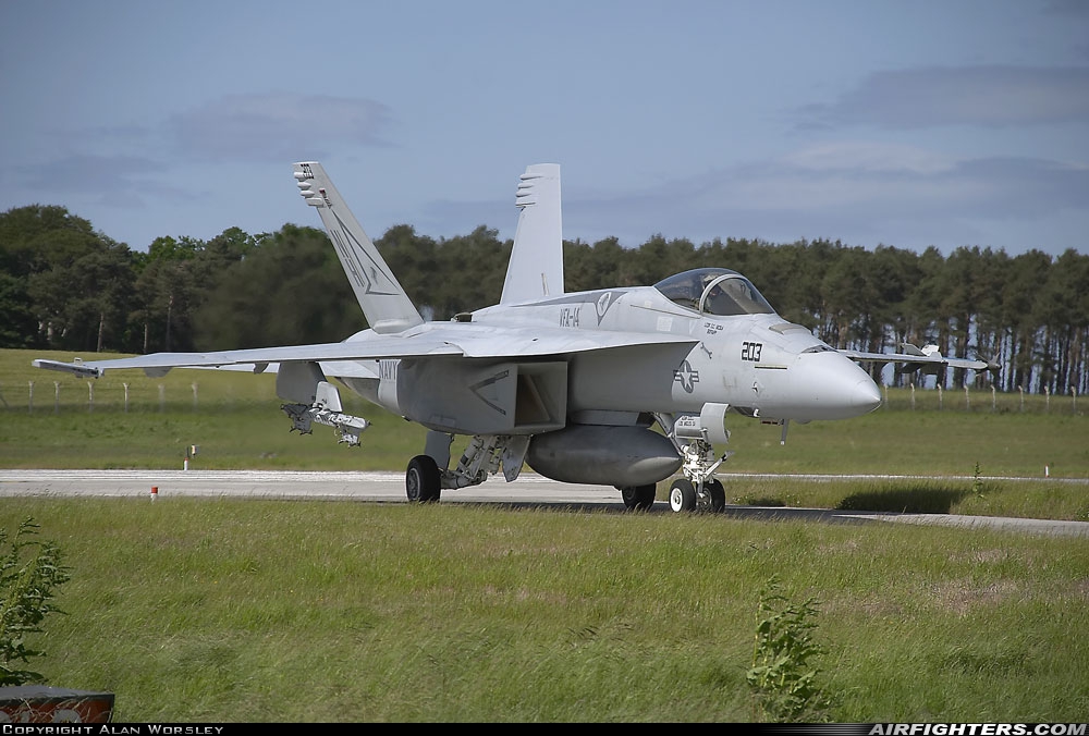 USA - Navy Boeing F/A-18E Super Hornet 166433 at Lossiemouth (LMO / EGQS), UK