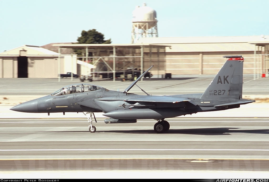 USA - Air Force McDonnell Douglas F-15E Strike Eagle 90-0227 at Las Vegas - Nellis AFB (LSV / KLSV), USA