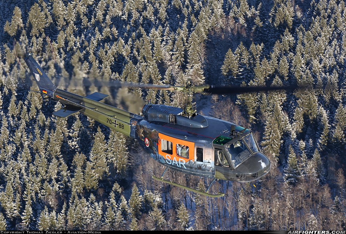 Germany - Army Bell UH-1D Iroquois (205) 70+88 at In Flight, Germany