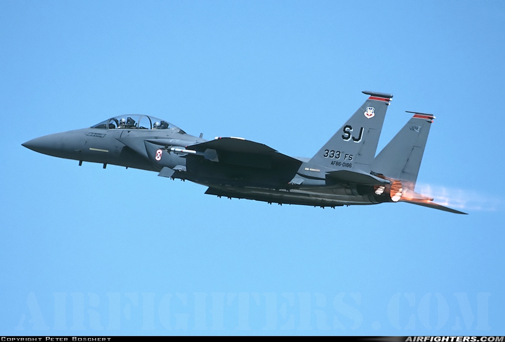 USA - Air Force McDonnell Douglas F-15E Strike Eagle 86-0186 at Goldsboro - Seymour Johnson AFB (GSB / KGSB), USA
