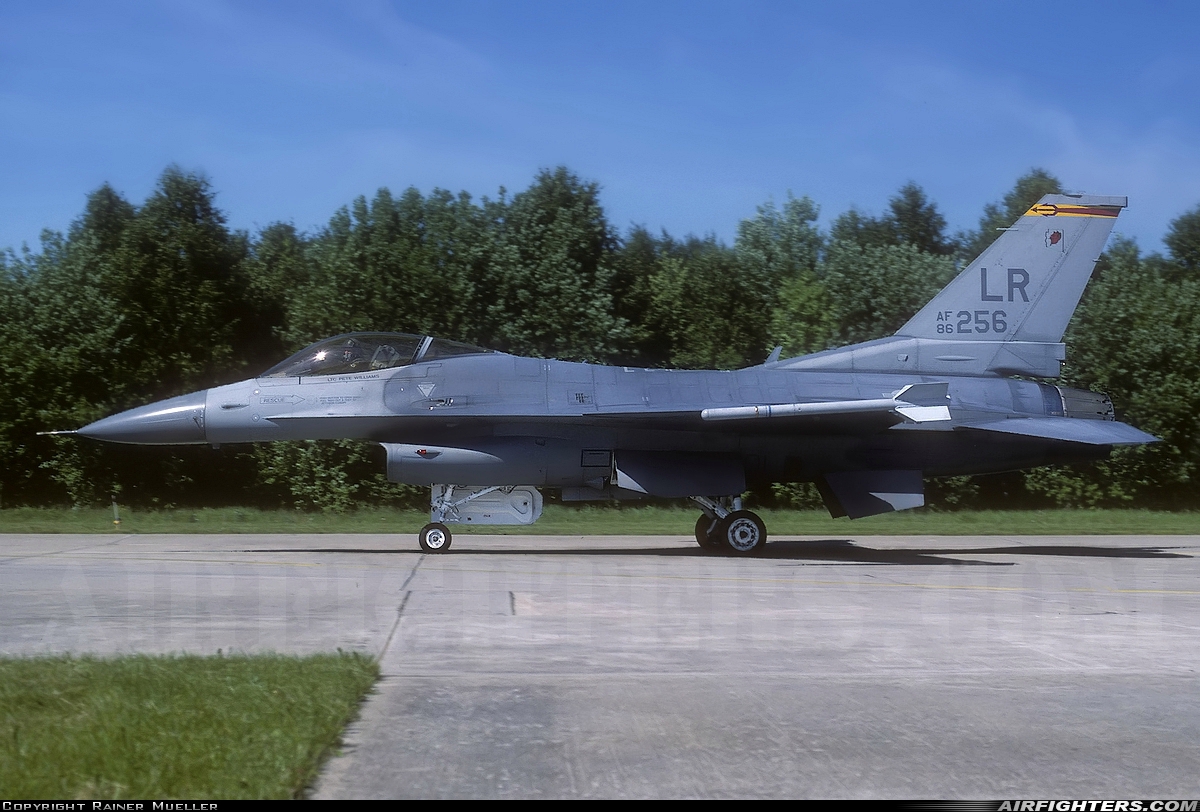 USA - Air Force General Dynamics F-16C Fighting Falcon 86-0256 at Rostock - Laage (RLG / ETNL), Germany