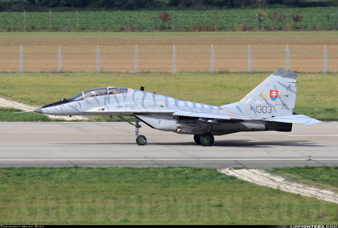 Slovakia - Air Force Mikoyan-Gurevich MiG-29UB (9.51) 1303 at Ostrava - Mosnov (OSR / LKMT), Czech Republic