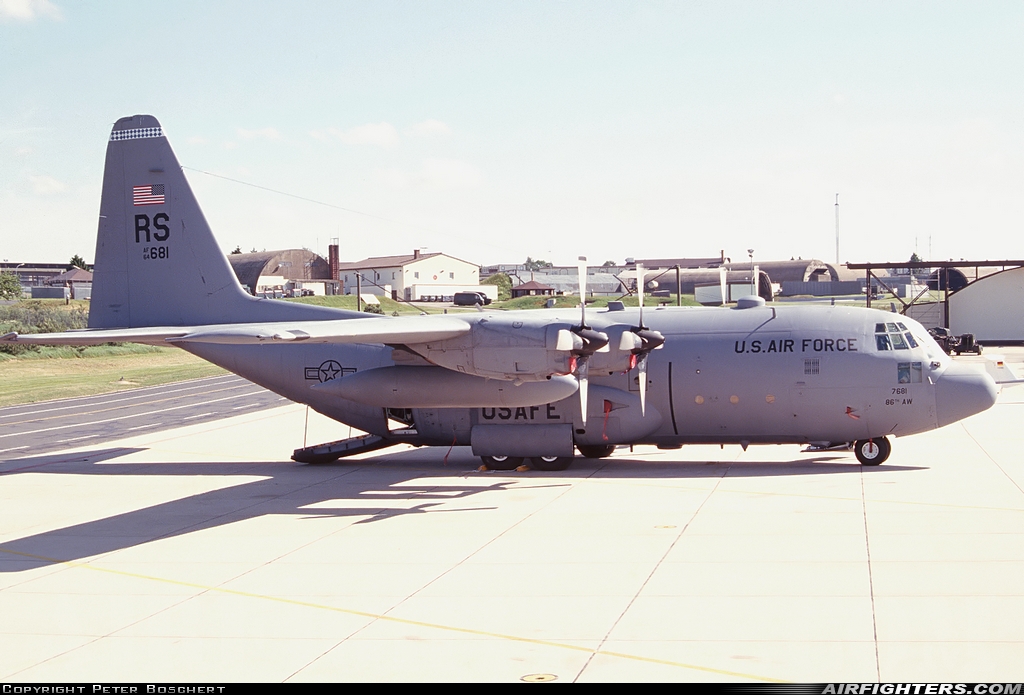 USA - Air Force Lockheed C-130E Hercules (L-382) 64-17681 at Spangdahlem (SPM / ETAD), Germany