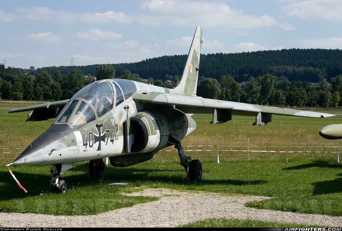 Germany - Air Force Dassault/Dornier Alpha Jet A 40+74 at Schwenningen am Neckar (EDTS), Germany